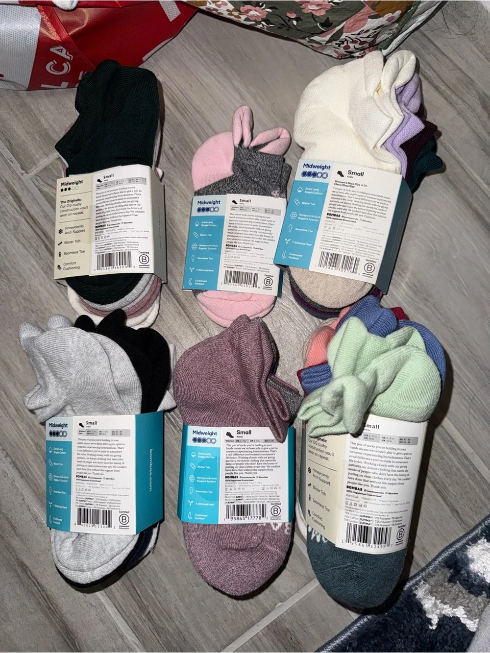 Bombas Women's size Small Assorted Socks